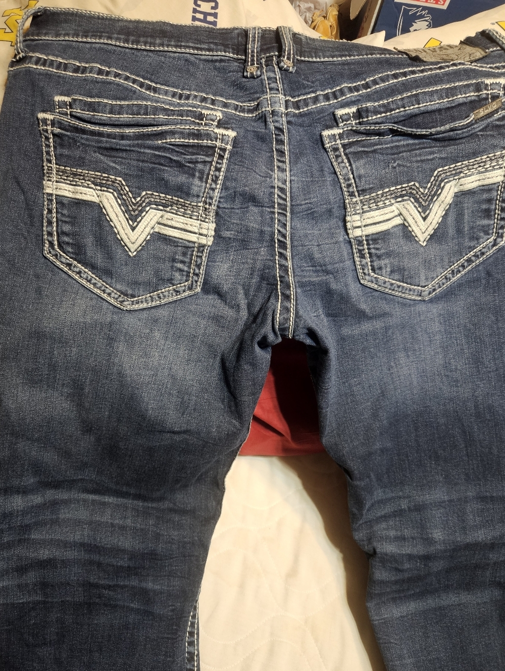Mens Salvage Distressed Denim Jeans